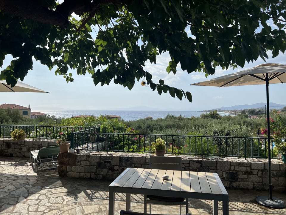 Beautiful sea views at Villa Pefnos.