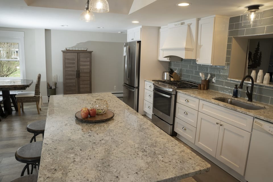 Another view of the kitchen area.