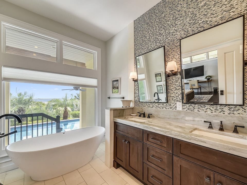 Master Bathroom Soaking Tub at 18 Brigantine