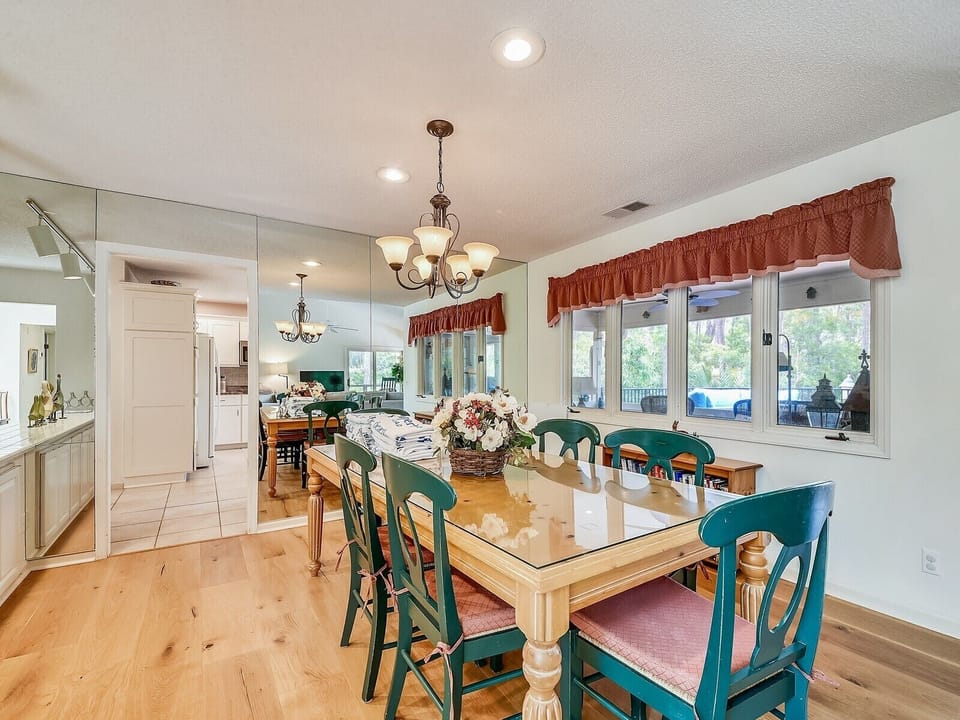 Dining Room with Seating for Six at 4 Audubon Pond