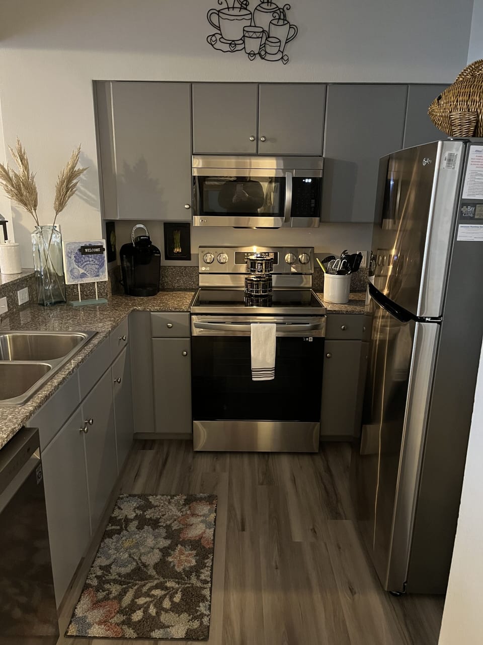 Newly updated stainless steel appliances 