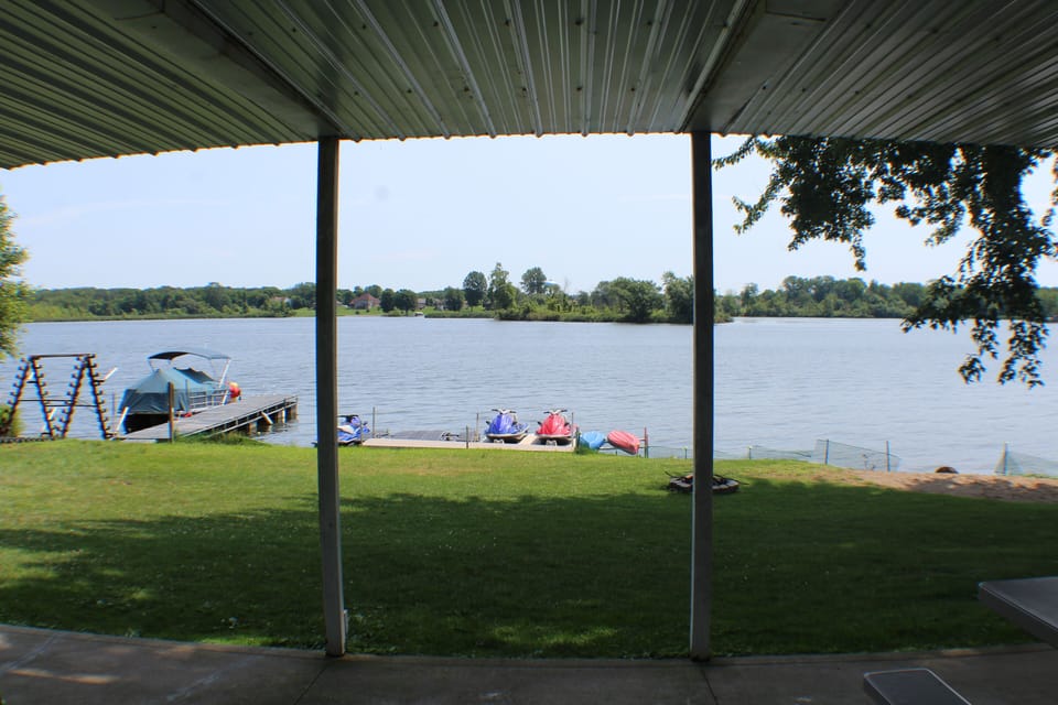 View from patio (under covered deck)