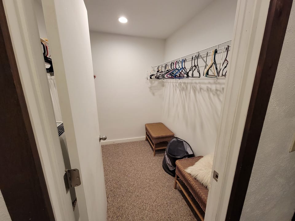 Master bedroom walk in closet 