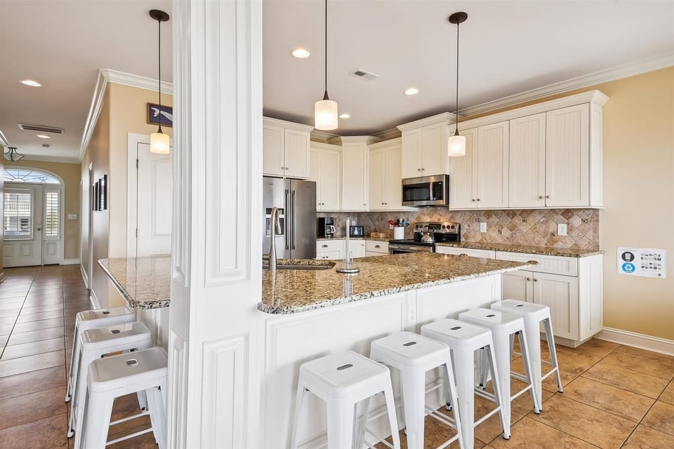 A chef's dream kitchen, fully stocked and loaded.
