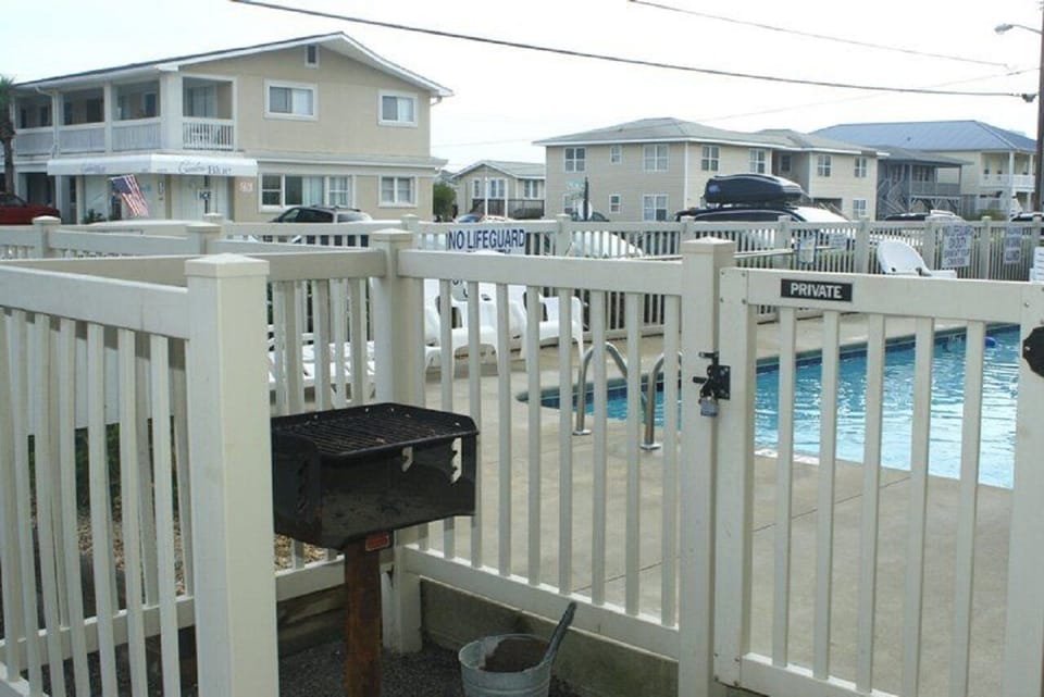 Charcoal grill directly outside of unit!