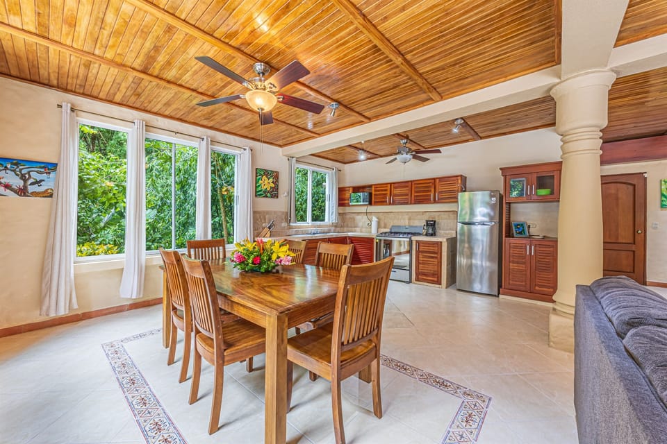 Dining and lounge areas flow together for effortless living