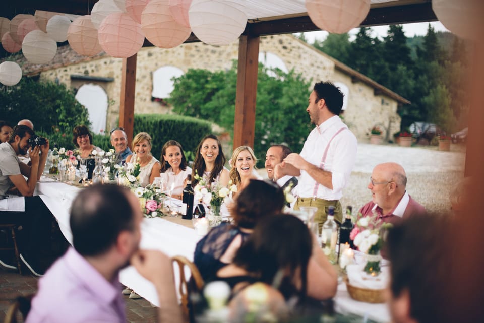 Outdoor banquet area