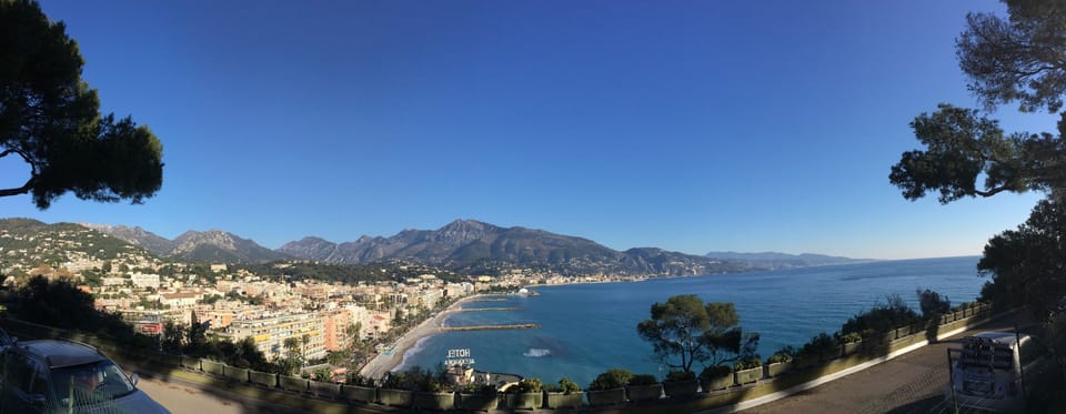 Menton is 40 minutes away