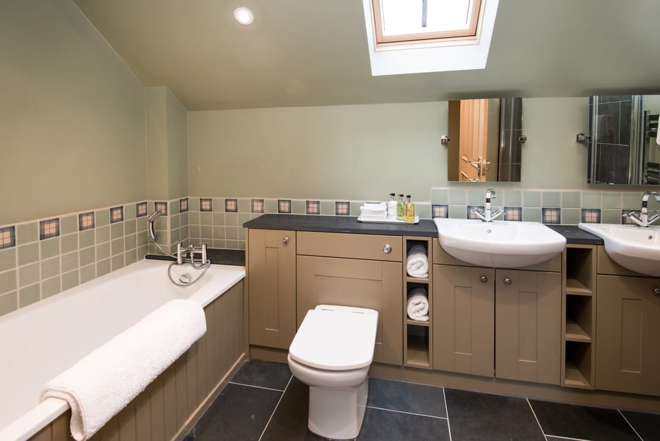 main bathroom showing bath