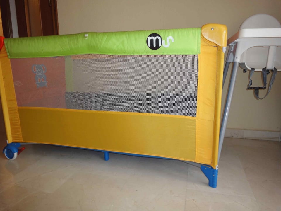 120cm baby/toddler cot and a highchair