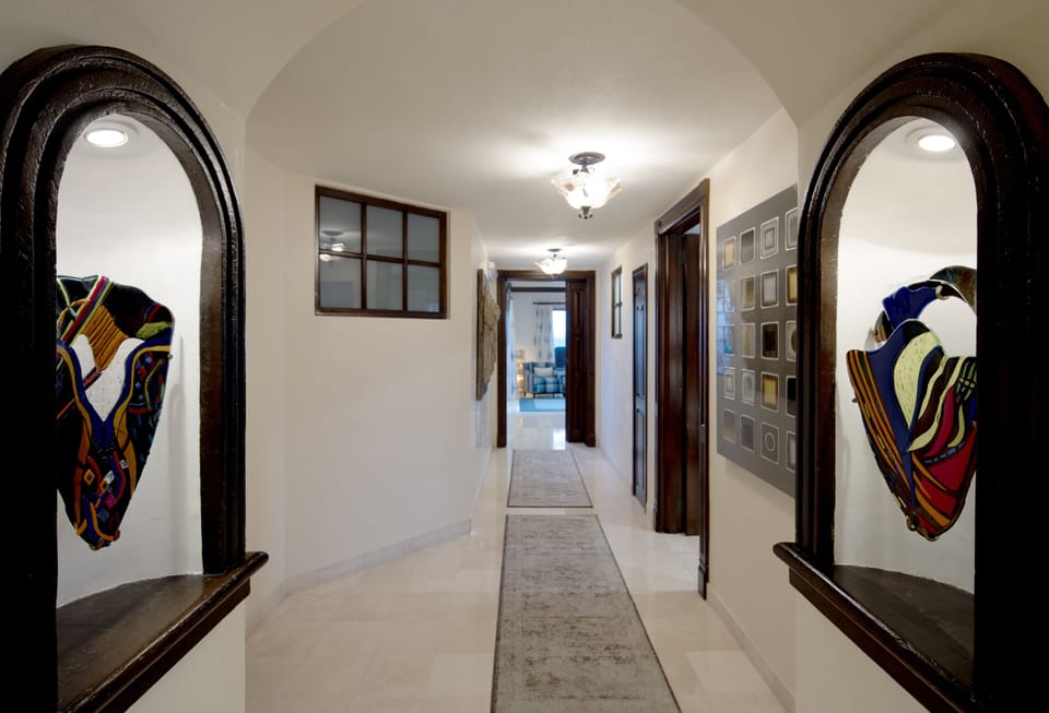 Hallway from living room to master
