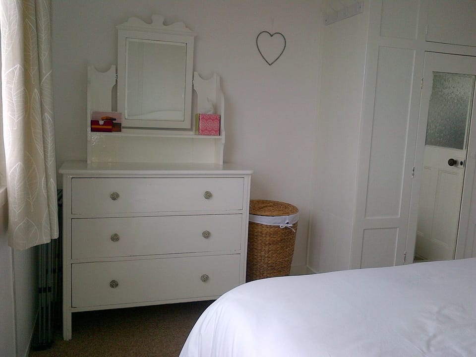 Double bedroom 1 with views to St Ives Bay and Godrevy Lighthouse