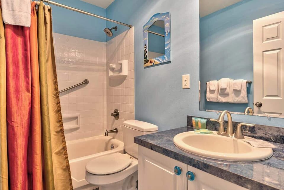 The condo has two full bathrooms
