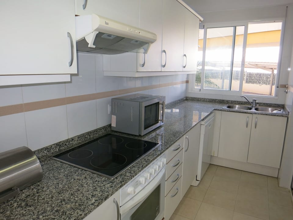 the kitchen