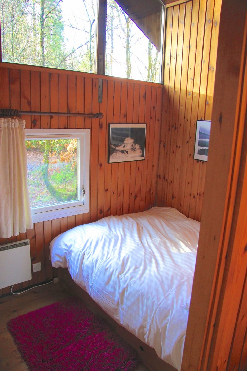 Bed 1 with views into forest