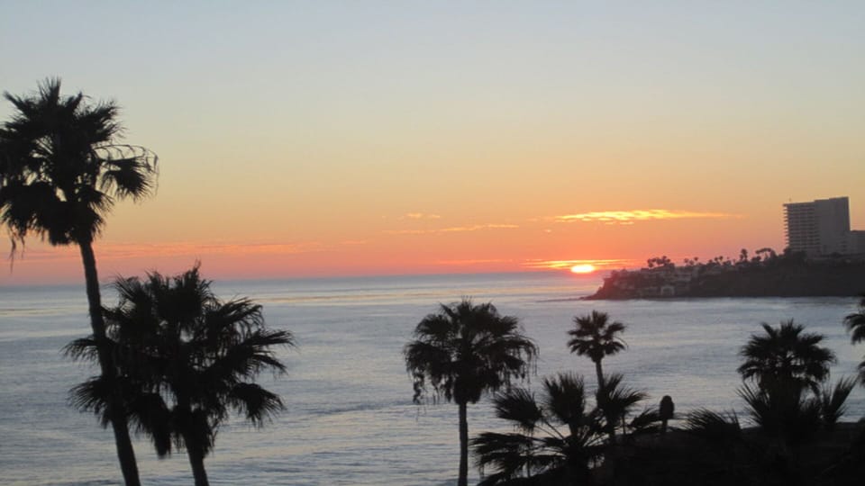 Sunset view from balcony