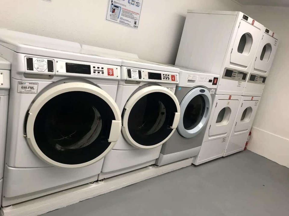 Washers and dryers are available to use