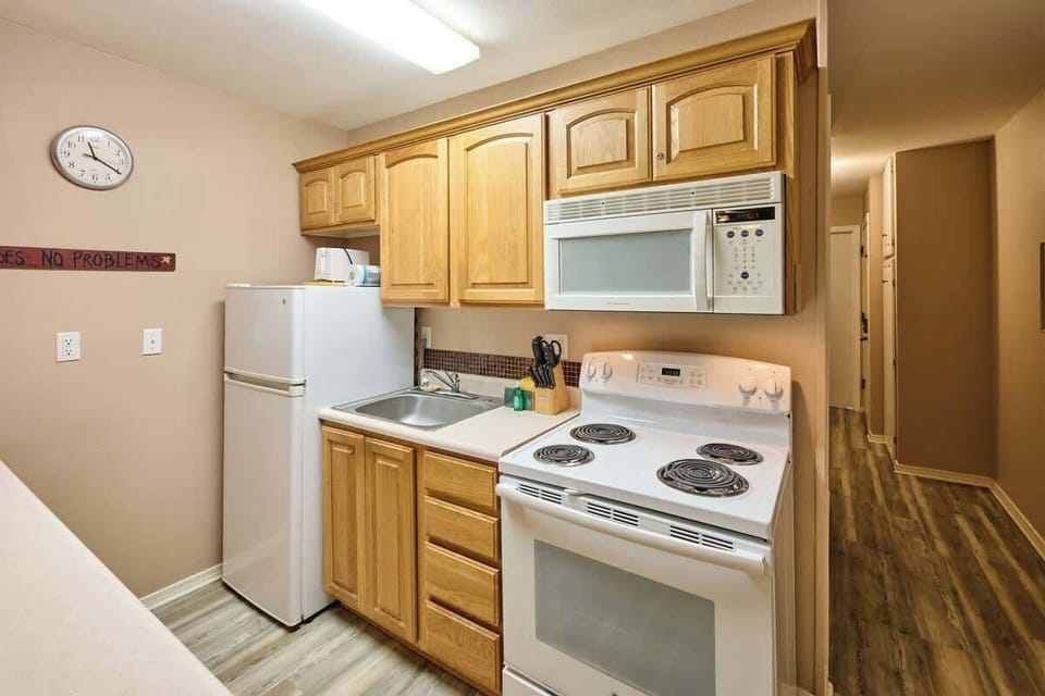 There's a full kitchen for making your favorite meals