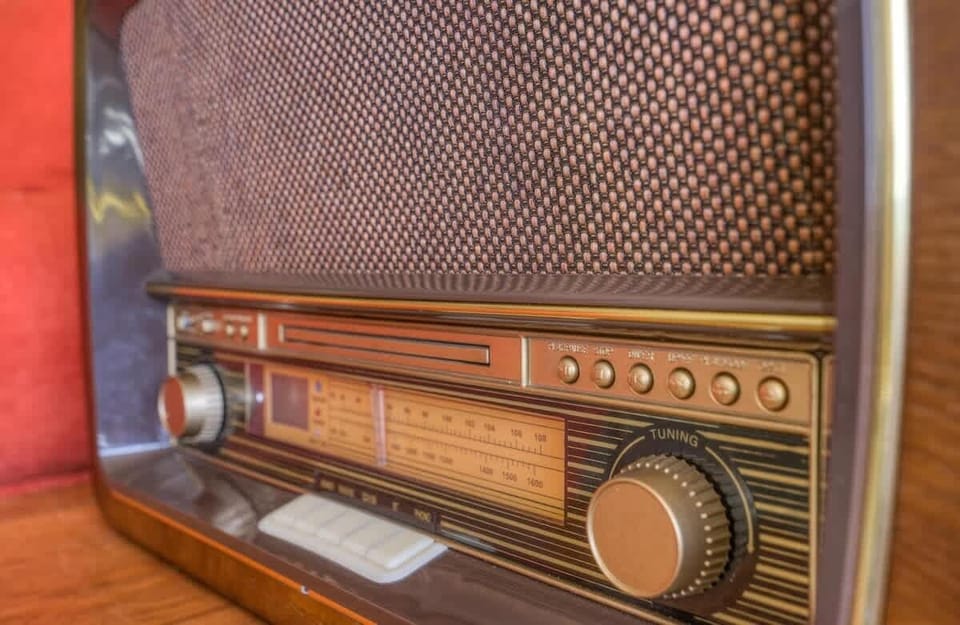 This is a record player. We have several complimentary records in the condo