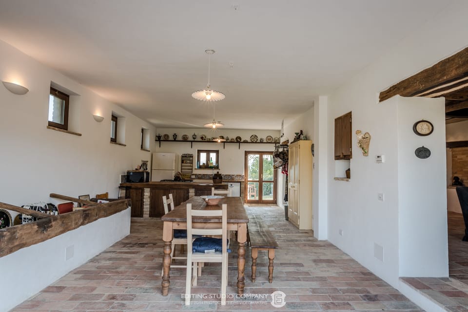 spacious indoor dining