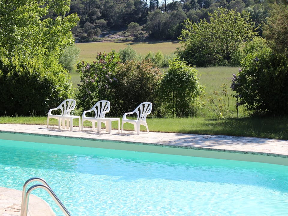 the pool, quiet and surrounded by nature
