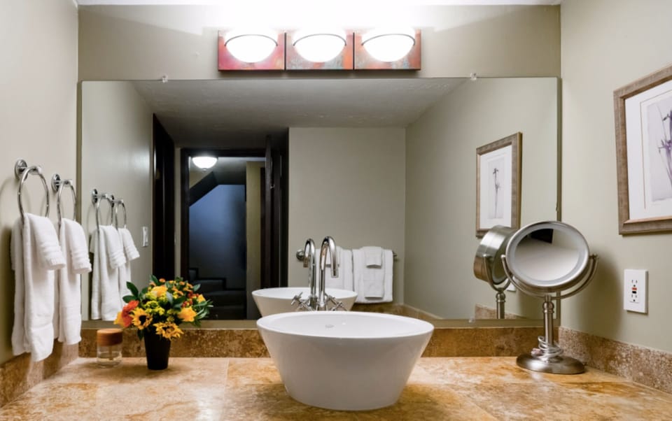 Master bathroom on the lower level