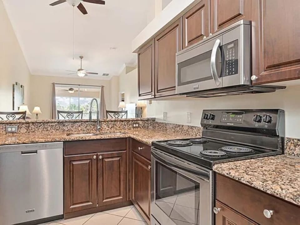 Kitchen with stainless appliances
