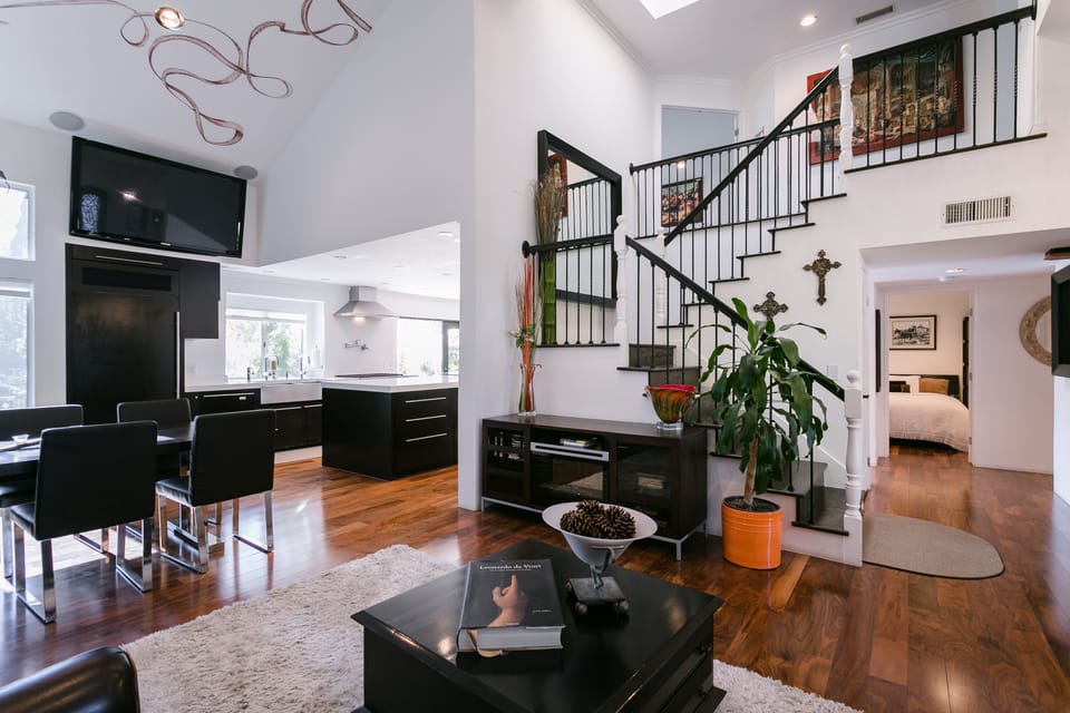 This is the lower level layout, w/ 1 bd/ba downstairs + guest bathroom