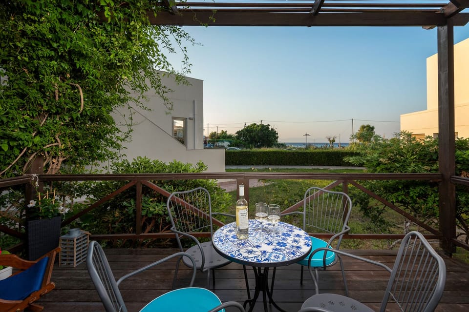 Spacious veranda with a view to the sea