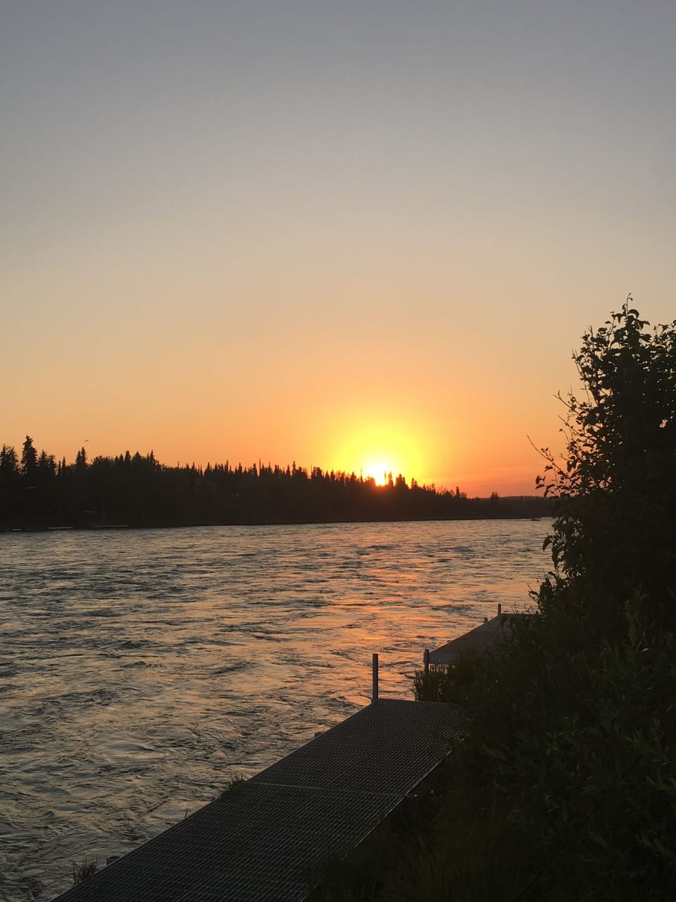 Our bank view sunsets are amazing 