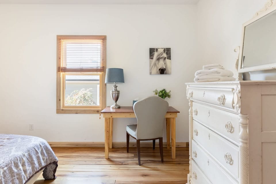Desk area in bedroom