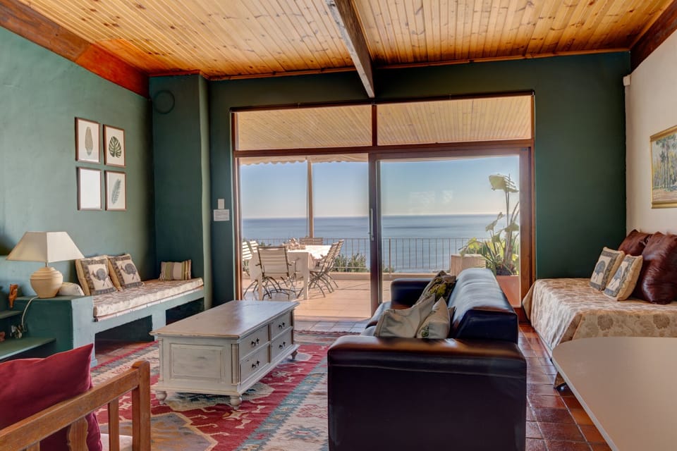 The lounge area leading onto a very large balcony  with magnificent views
