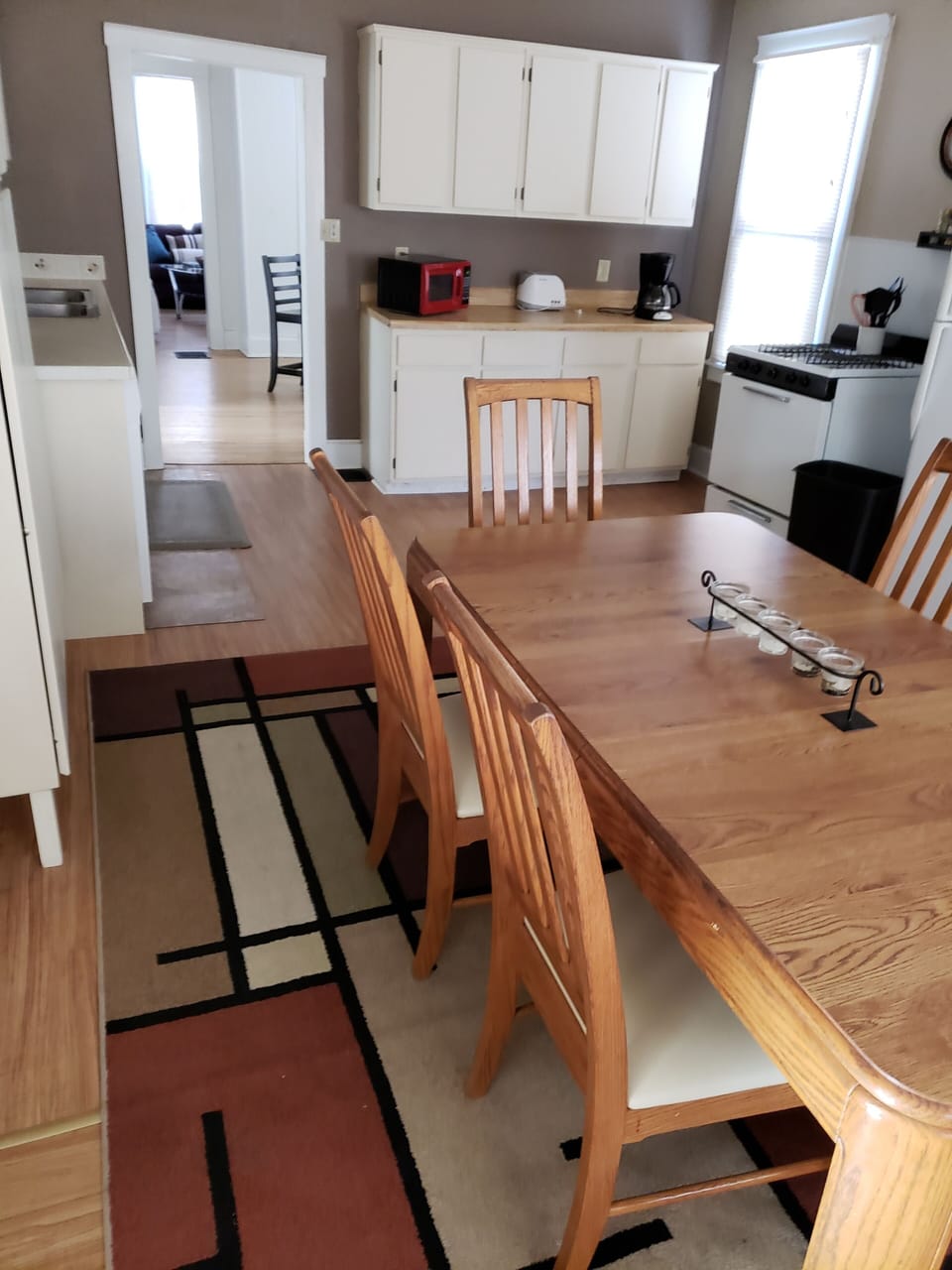Kitchen from dressing room/laundry bath room 