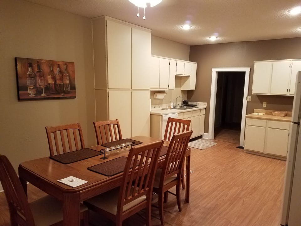 From back door entry thru to rest of house, bathroom to the left in this photo
