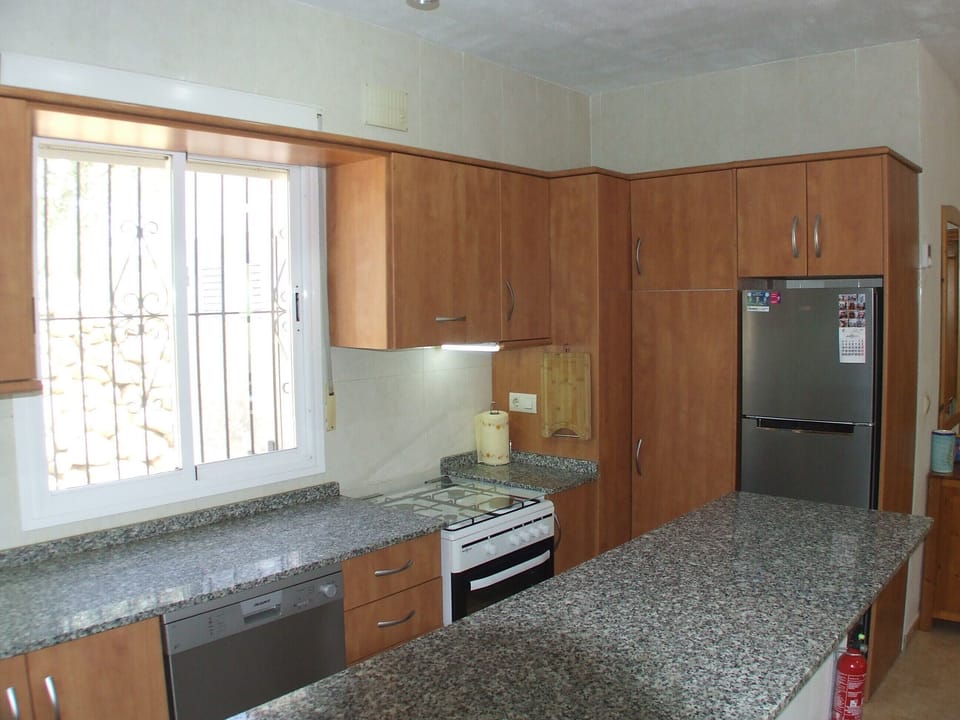 Kitchen in the Old Stables at Finca Arboleda.