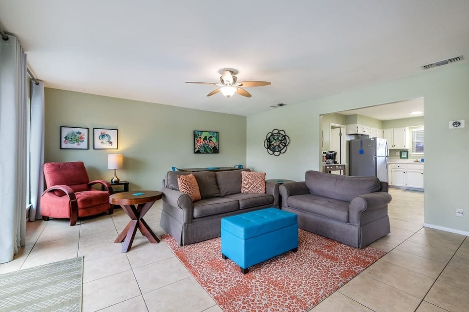 Living room w/ full size sleeper