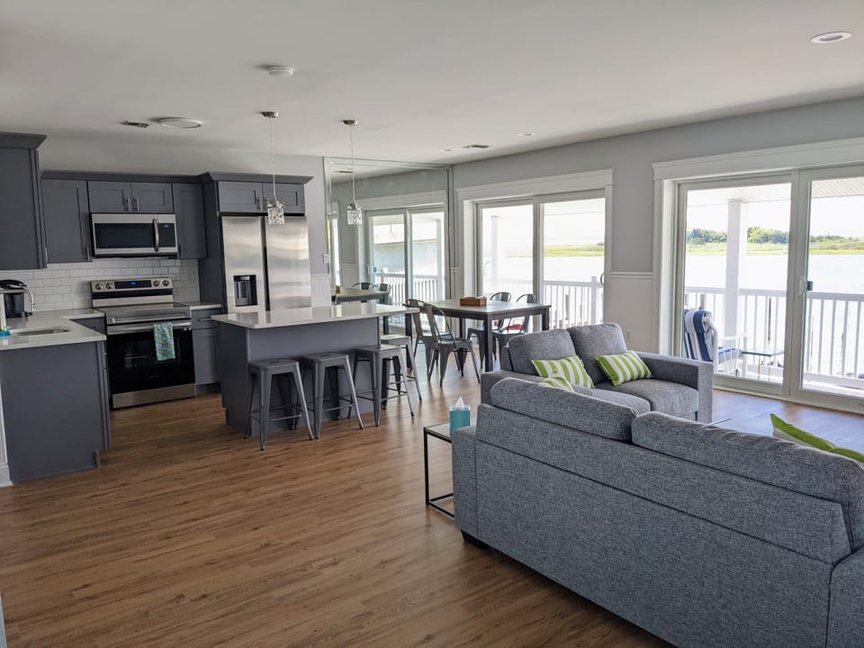 Kitchen, dining and living space