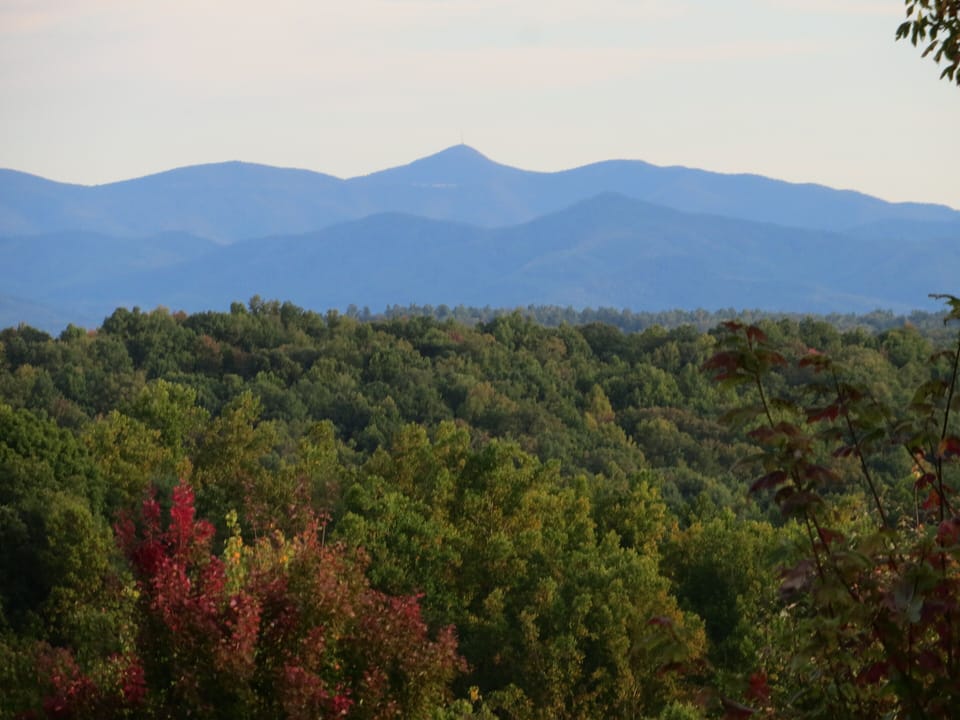 Mt. Pisgah, NC view from North Deck at Twin Peaks Lodge