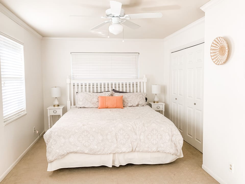 Master Bedroom has king bed, large closet w/ dresser, and adjoining Master Bath.