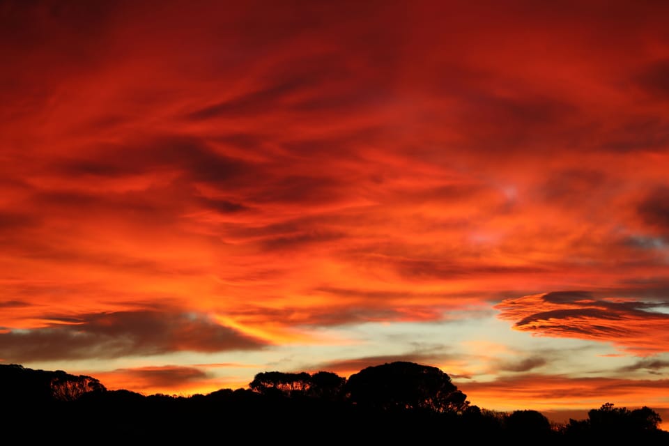 Gorgeous sunrise viewed from our deck (May 2021)