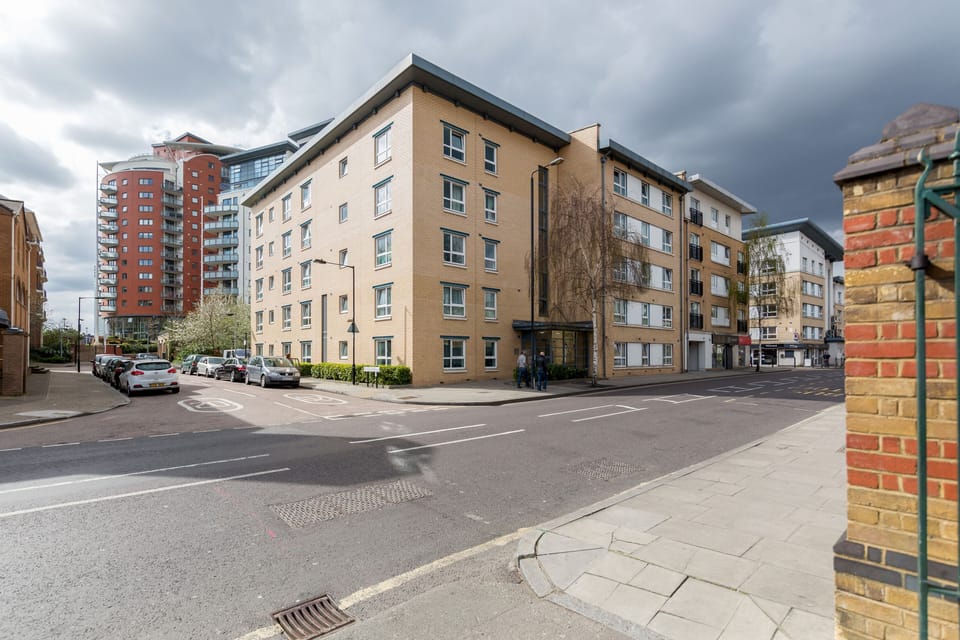 Front of Building with parking 