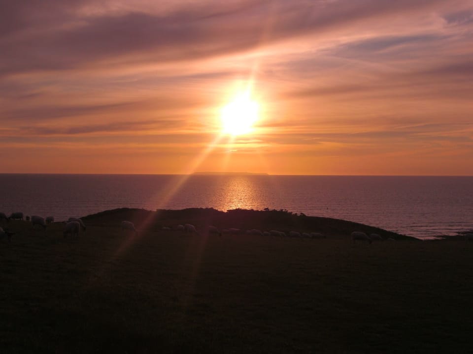 Our sunsets are lovely, Lundy Island on horizon (worth a day trip)