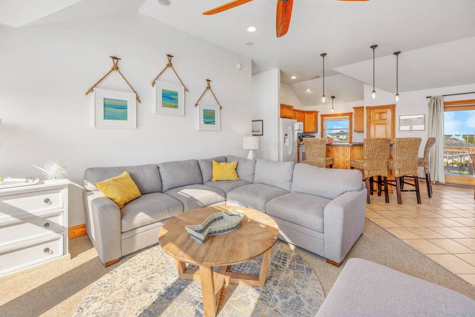 Sink into the comfy great room furniture to unwind at the end of a long day in the sun.