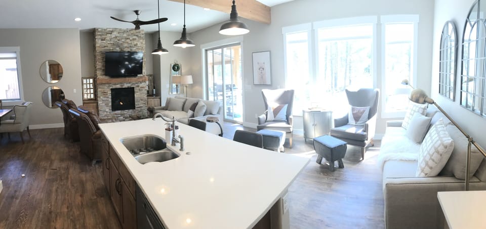 Main Floor- never miss any of the action while cooking up a hearty meal!