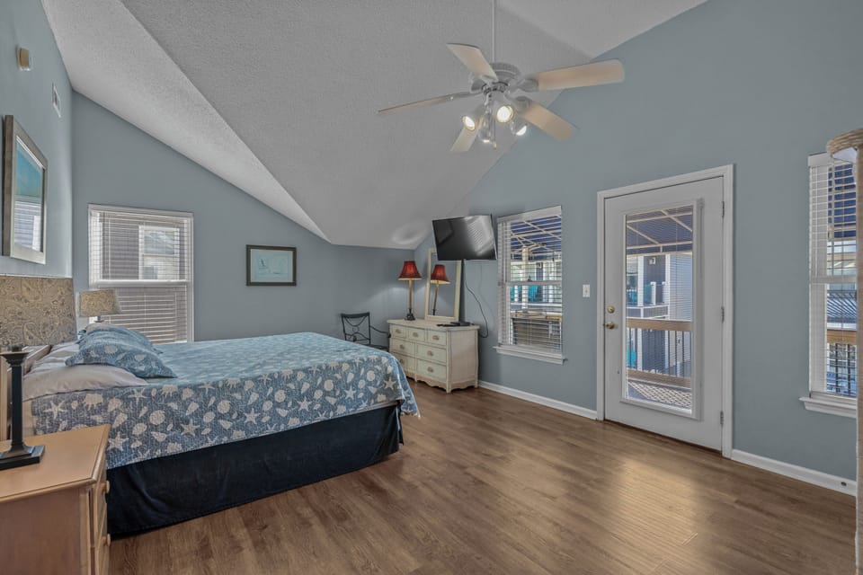 master bedroom with covered porch