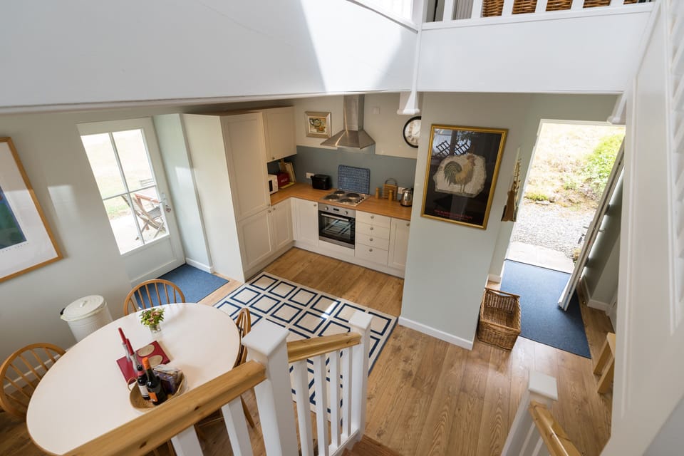 Front door and garden door, Vorlich Cottage