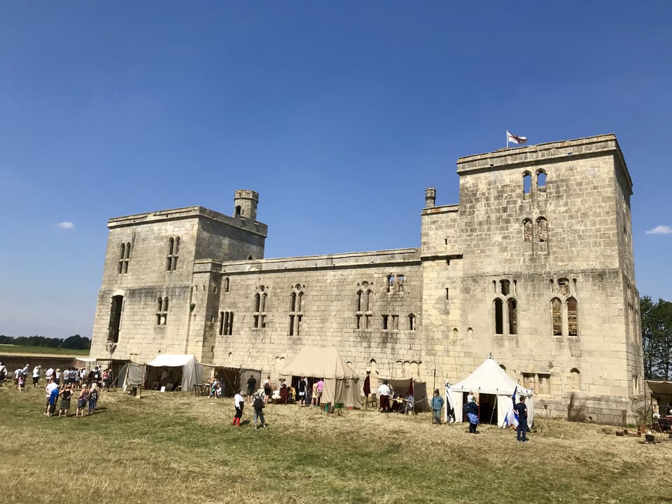 Wressle Castle. Just a few minutes walk from us. Check for open days. 