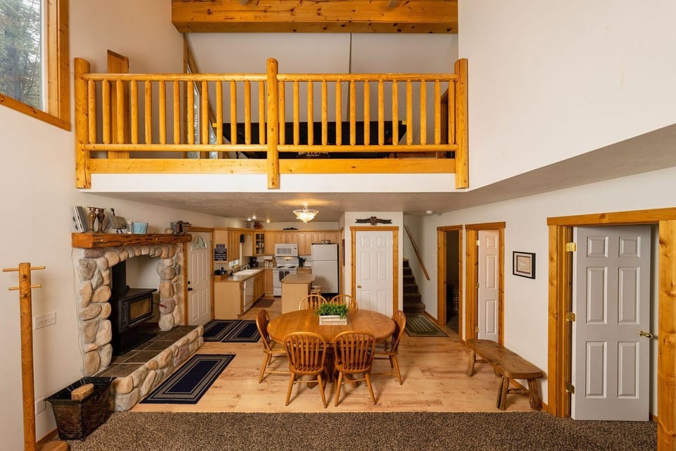 The living and dining areas flow seamlessly into the kitchen for added convenience.