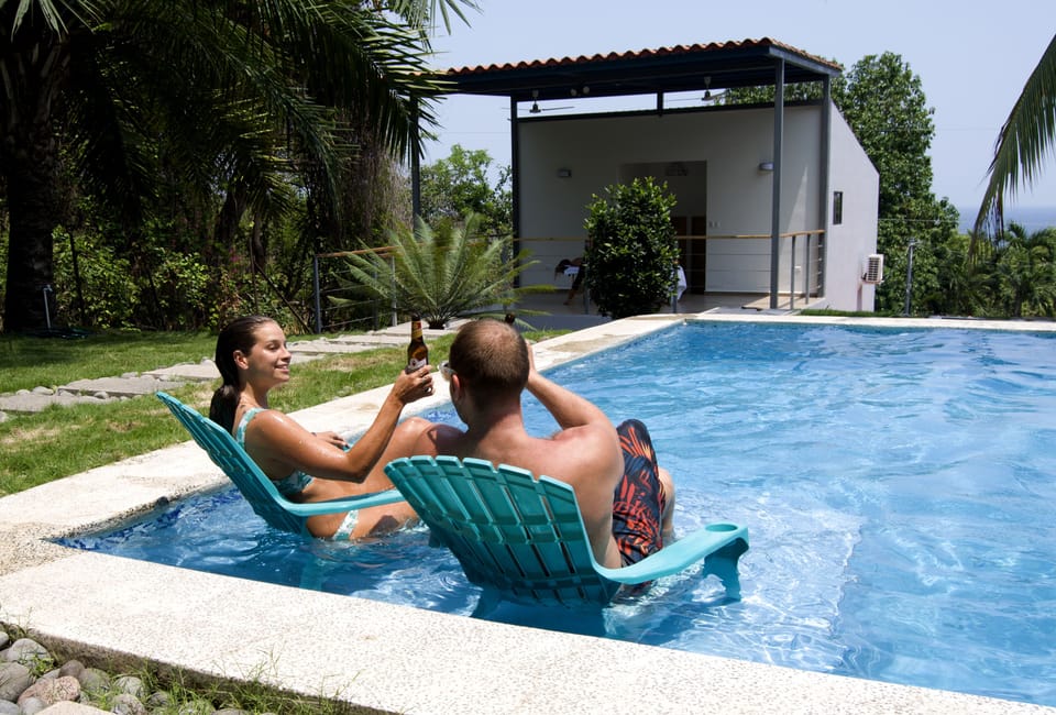 enjoy your favorite beverage by the pool