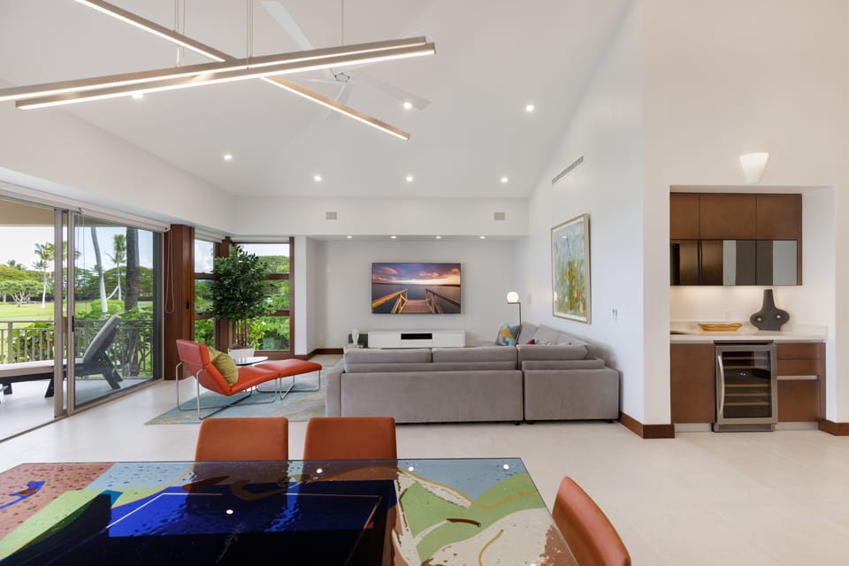 Elevate your cooking experience with top-of-the-line appliances in this gourmet kitchen.